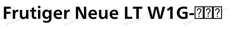 Frutiger Neue LT W1G字体转换
